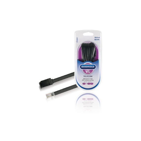 Cavo ISDN RJ45 Maschio - ISDN RJ45 Femmina - 10 metri - Nero Cavo ISDN RJ45 Maschio - ISDN RJ45 Femmina - 10 metri - Nero
